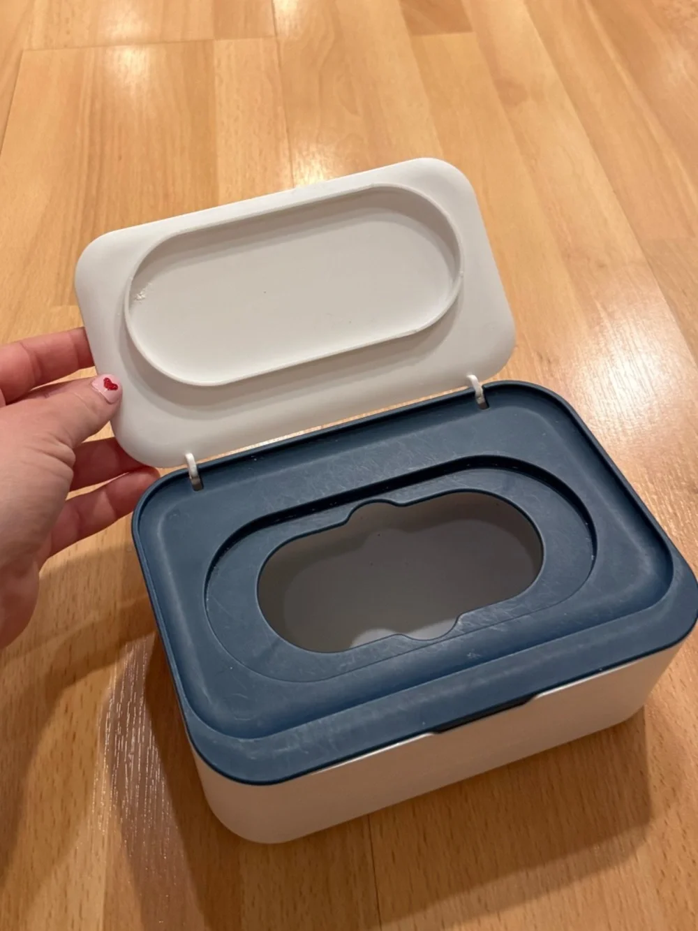Kids Wipes Case - White and Navy
